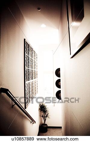 Desaturated stairwell hallway View Large Photo Image Stock Photo - Desaturated stairwell hallway. Fotosearch