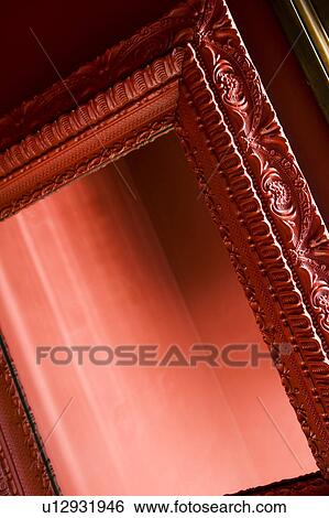Red mirror and wall View Large Photo Image Stock Photograph - Red mirror and wall. Fotosearch