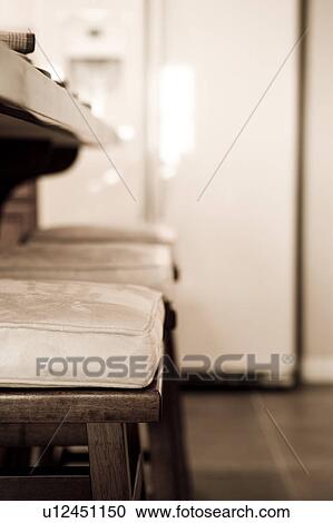 Three bar stools with cushions View Large Photo Image Stock Image - Three bar stools with cushions. Fotosearch