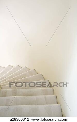 Stock Image - White Curved Stairwell. Fotosearch