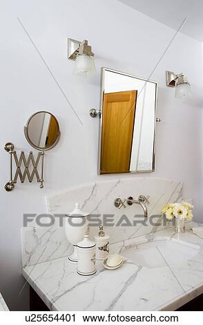 Contemporary white bathroom View Large Photo Image Stock Image - Contemporary white bathroom. Fotosearch