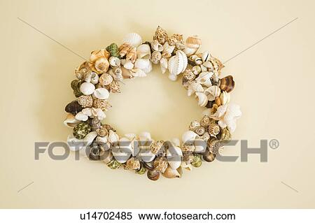 Sea shell wreath View Large Photo Image Stock Photography - Sea shell wreath. Fotosearch
