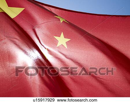 Stock Photo - Close up of flag of China. Fotosearch