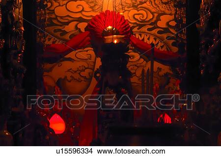 Picture - Inside Temple, Cheung Chau. Fotosearch