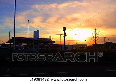 Petrol Station at Dusk, UK View Large Photo Image Stock Image - Petrol Station at Dusk, UK. Fotosearch