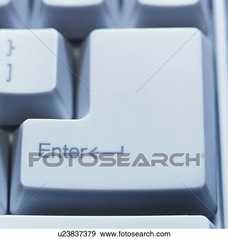 Stock Photo - Enter key, close-up. Fotosearch