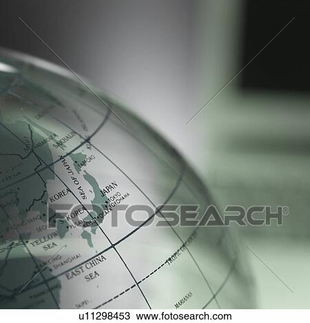 Stock Image - Globe, close-up. Fotosearch