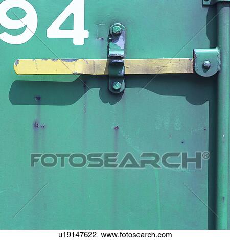 Green cargo container, close-up View Large Photo Image Stock Image - Green cargo container, close-up. Fotosearch