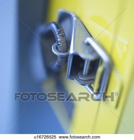 Stock Photography - Metal box with key, close-up. Fotosearch
