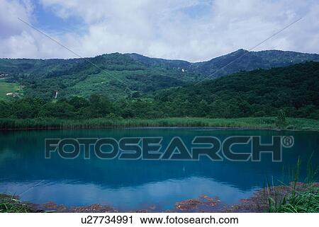 Stock Image - Goshikinuma in Iwate Prefecture, Japan. Fotosearch