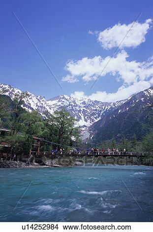 Picture - Kappa Bridge in Kamikochi, Nagano Prefecture, Japan. Fotosearch