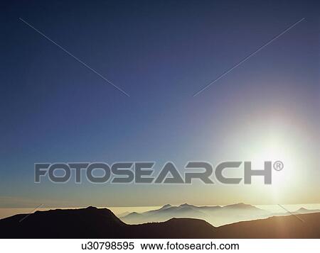 Stock Photography - Sunrise at Mt. Hakuba, Nagano Prefecture, Japan. Fotosearch