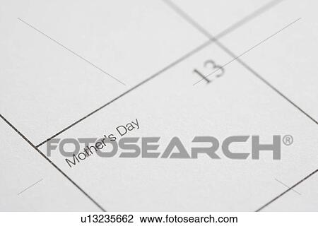 Close up of calendar displaying Mothers Day. View Large Photo Image Stock Image - Close up of calendar displaying Mothers Day.. Fotosearch