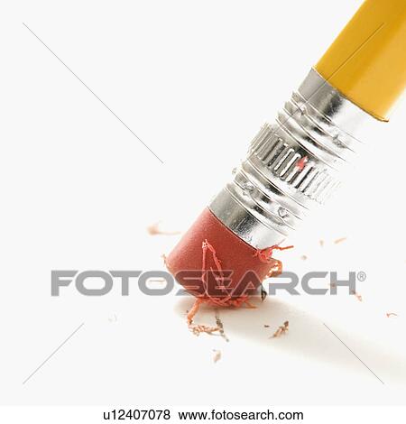 Stock Photo - Close up of eraser erasing. Fotosearch