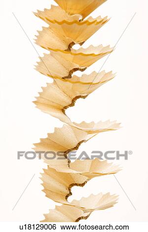 Close up of spiral pencil shavings View Large Photo Image Stock Photograph - Close up of spiral pencil shavings. Fotosearch