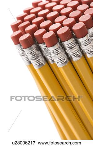 Eraser ends of pencils evenly grouped together View Large Photo Image Stock Photo - Eraser ends of pencils evenly grouped together. Fotosearch
