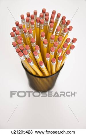 Group of pencils in pencil holder View Large Photo Image Stock Photo - Group of pencils in pencil holder. Fotosearch