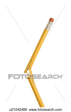 Stock Photo - Pencil broken in half. Fotosearch