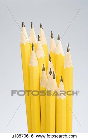 Uneven group of sharp pencils View Large Photo Image Stock Photograph - Uneven group of sharp pencils. Fotosearch
