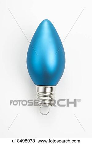 Stock Photo - Still life of blue Christmas ornament.. Fotosearch
