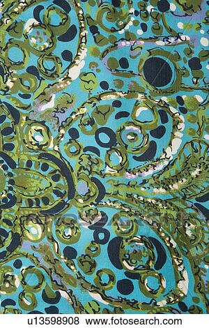 Close-up of colorful vintage fabric with abstract blue and turquoise shapes printed on silk View Large Photo Image Stock Photo - Close-up of colorful vintage fabric with abstract blue and turquoise shapes printed on silk. Fotosearch