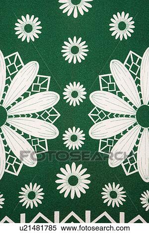 Close-up of vintage fabric with white daisy pattern View Large Photo Image Stock Photography - Close-up of vintage fabric with white daisy pattern. Fotosearch