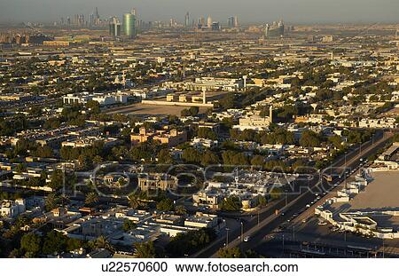 Stock Image - dubai, aerial, airborne, sky, december, 2006. Fotosearch