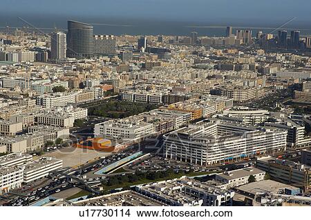 Picture - dubai, aerial, airborne, sky, december, 2006. Fotosearch