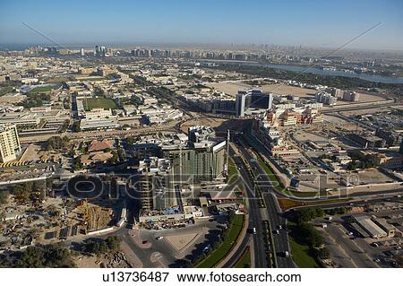 Stock Photo - dubai, aerial, airborne, sky, december, 2006. Fotosearch