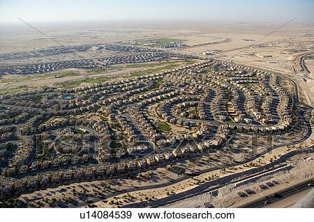 Stock Photo - dubai, aerial, airborne, sky, december, 2006. Fotosearch