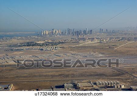 Stock Photo - dubai, aerial, airborne, sky, december, 2006. Fotosearch