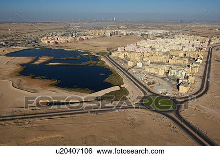 Stock Photograph - dubai, aerial, airborne, sky, december, 2006. Fotosearch