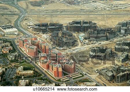 Picture - dubai, aerial, dubai, construction, development, building, community. Fotosearch