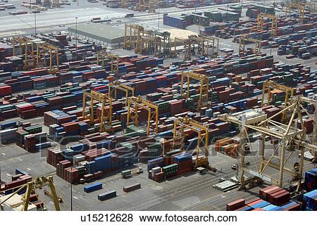 Stock Photo - dubai, free, zone, port. Fotosearch