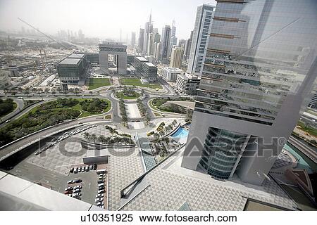 Stock Photography - emirates, towers, dubai, view. Fotosearch