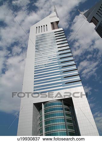 Stock Photo - Dubai, sheikh, zayed, road, towers, sky, scrapper. Fotosearch