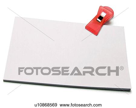 Stock Photo - paper, papercliper, fold, folder, note, notes. Fotosearch