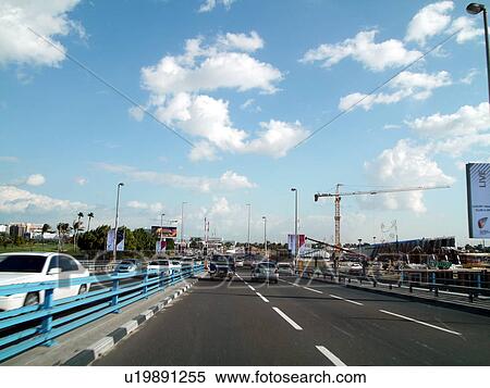 Dubai, sheikh, zayed, road, clear, sky, driving View Large Photo Image Stock Photography - Dubai, sheikh, zayed, road, clear, sky, driving. Fotosearch
