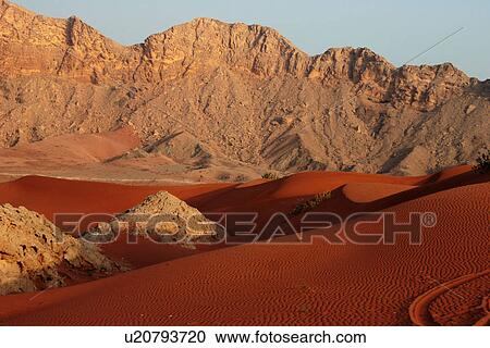 Stock Image - dubai, desert, safari, dune, sand, drive. Fotosearch