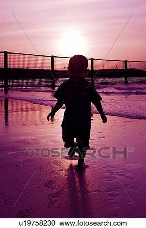 Stock Image - silhouette, child, baby, young, kid. Fotosearch