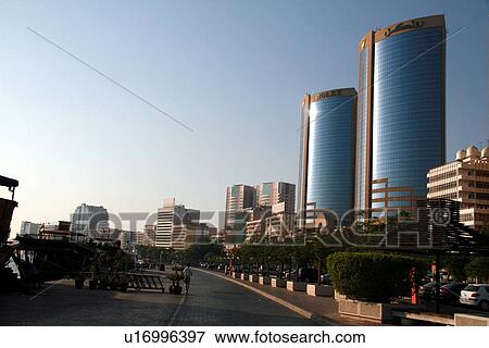 Stock Photo - dubai, industry, commerce, trade, dhows. Fotosearch