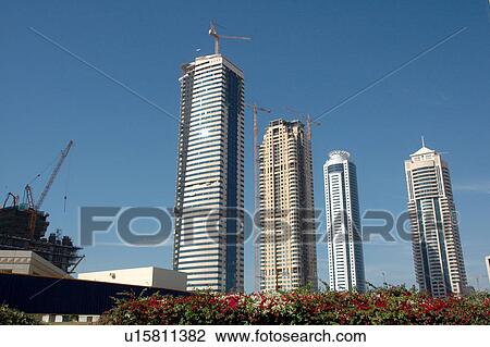 Stock Image - Dubai, towers, high, rise. Fotosearch