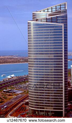 Stock Image - tower, dhabi, side, sea, city, building, abu. Fotosearch
