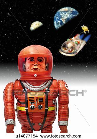 Stock Illustration - Toy Doll, Astronaut, Front View. Fotosearch
