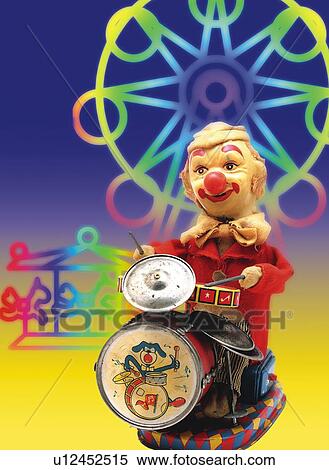 Toy Doll, Clown, Front View View Large Illustration Stock Illustration - Toy Doll, Clown, Front View. Fotosearch
