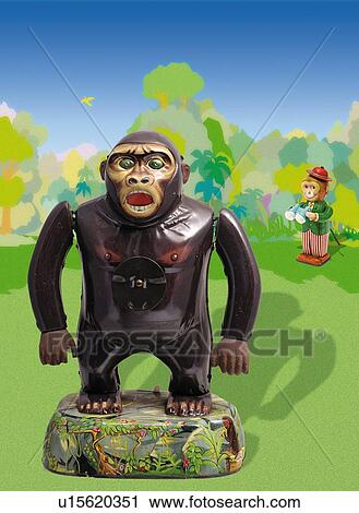 Clip Art - Toy Doll, Gorilla, Front View. Fotosearch