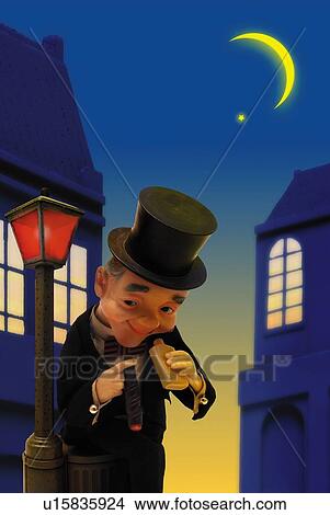 Stock Illustration - Toy Doll, Man with a Hat, Front View. Fotosearch