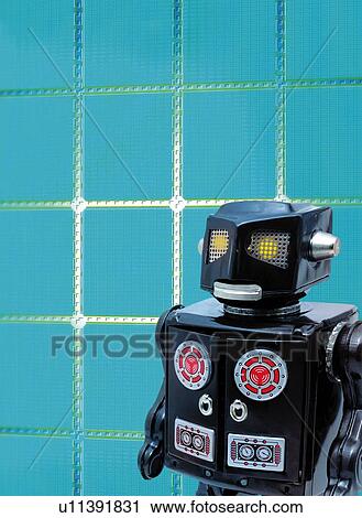 Clip Art - Toy Doll, Robot, Front View. Fotosearch