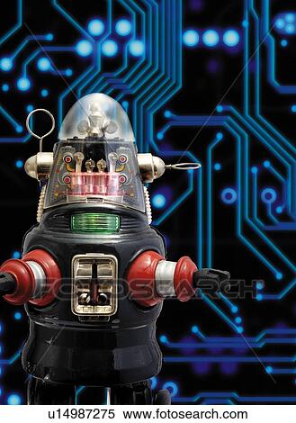 Stock Illustration - Toy Doll, Robot, Front View. Fotosearch