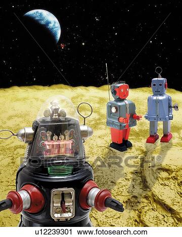 Clip Art - Toy Doll, Space Exploration, High Angle View. Fotosearch